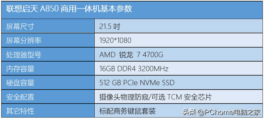 “A”级芯动力 联想启天A850商用一体机评测