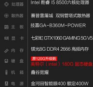 4000元电脑配置最新i5 8500、i7 8700装配方案你的看