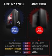 AMD R7 1700x/GTX1060锐龙台式说站就站