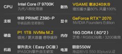 i7 9700K对比i9 9900K16G内存500G 没有套路的配置清单