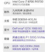 九代i7高配电竞主机，玩游戏上分不用愁