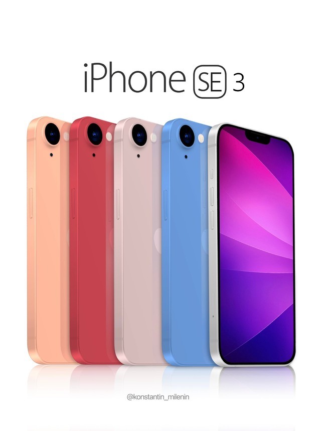 iPhone SE3渲染图曝光 新机采用直角边框设计