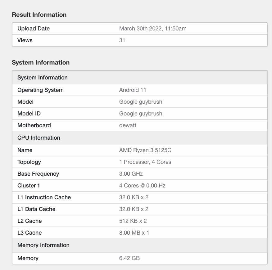 AMD 新款 R3 5125C 处理器曝光：4 核 3GHz