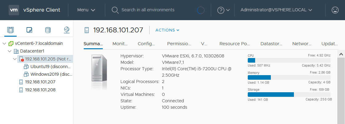 VMware中创建和设置主机配置文件