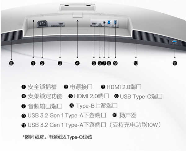 准4K+100Hz高刷！戴尔S3423DWC曲面带鱼屏显示器今日开售：3499元