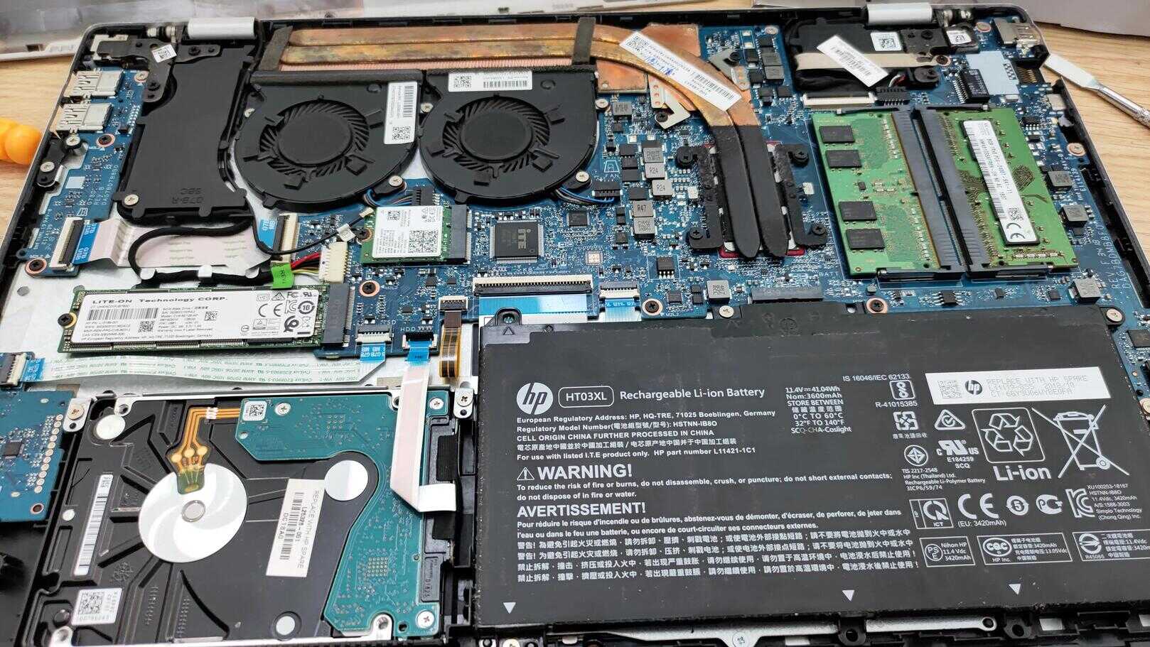 HP PAVILION笔记本机拆机维修