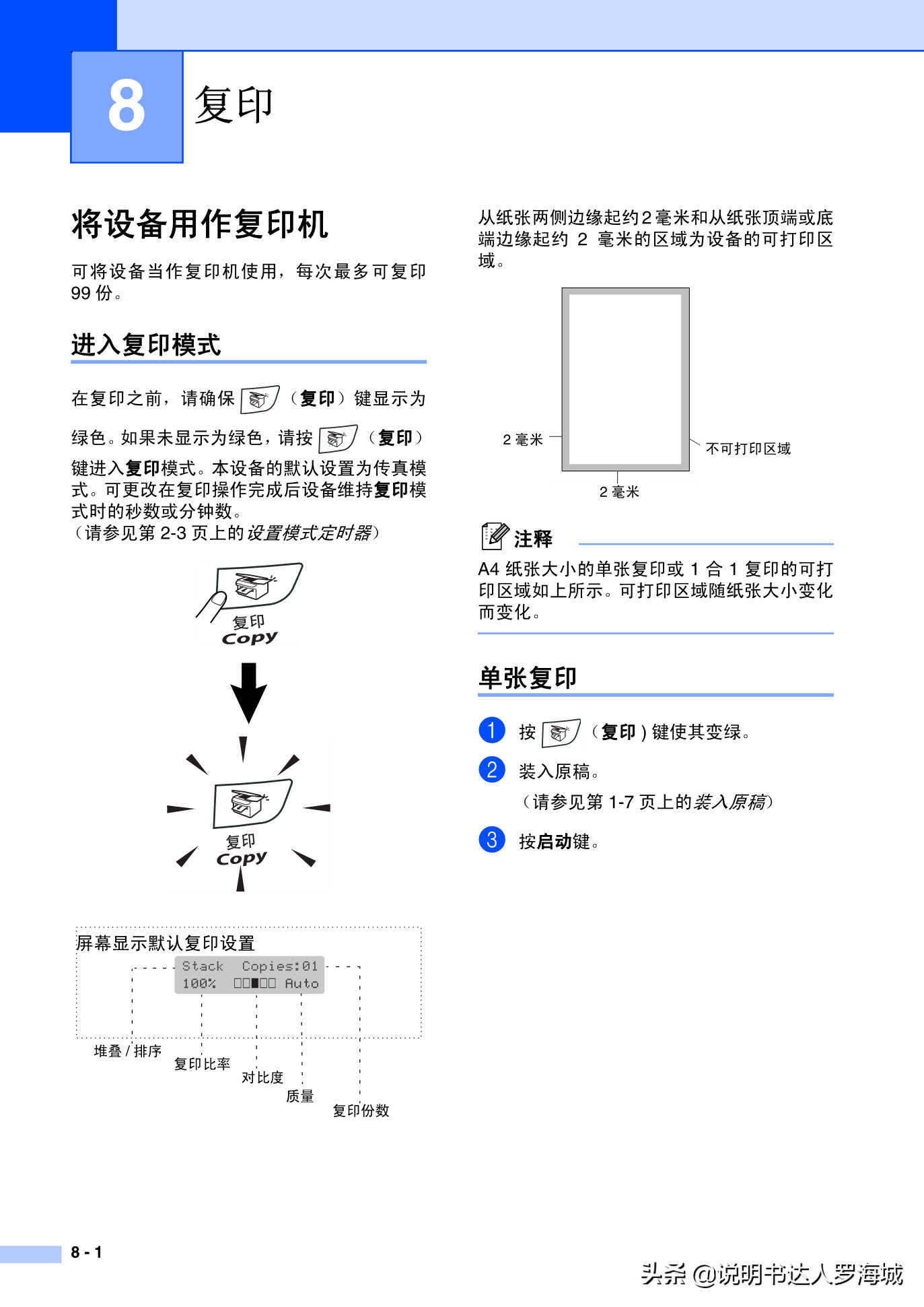 办公打印｜兄弟多功能打印机MFC-7420说明书