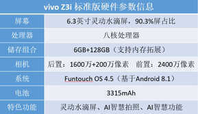 水滴屏+128GB大内存！vivo Z3i 标准版全面测评，不输旗舰体验