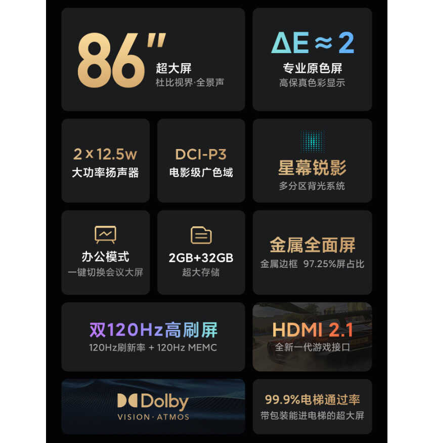 618各家降价力度大，86英寸电视5555元起，四款超大屏电视盘点