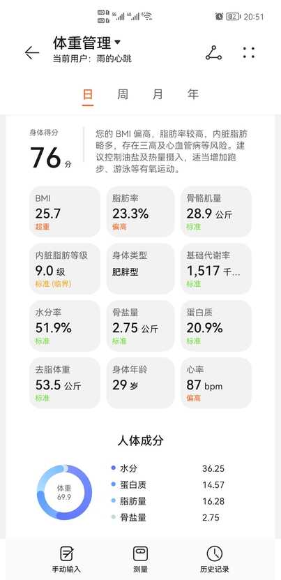 不用蓝牙也能连手机,购入华为智能体脂秤3