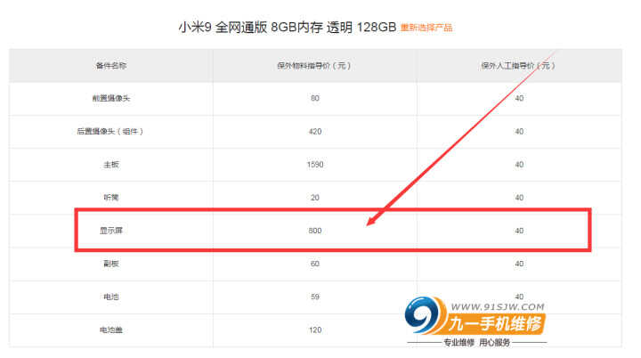 小米9换屏幕要多少钱？小米9维修屏幕价格是多少？