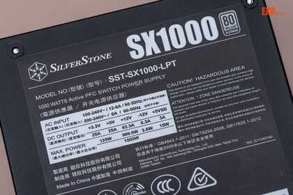 银欣SX1000电源评测：当前体积最小的千瓦级SFX-L电源