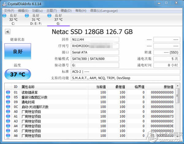 Netac 朗科 N5M系列 120G mSATA 固态硬盘简单评测分析