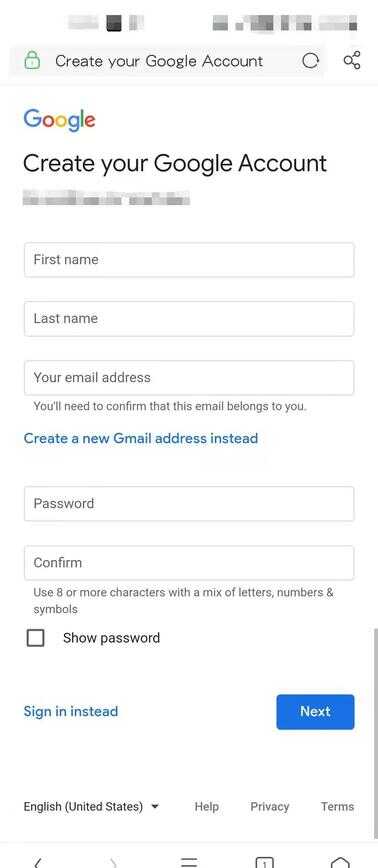 解决注册谷歌账号时提示“该电话号码无法用于进行验证”的问题