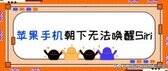 嘿siri怎么喊不出来（无法唤醒Siri解决方法）