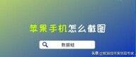 苹果截屏怎么截（iPhone截图操作方法）