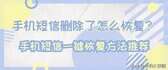 已经删除的短信怎么恢复（oppo恢复已删除短信）