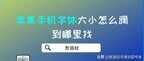 苹果字体怎么改大小（苹果手机字体大小调节）