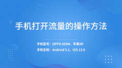 苹果手机流量显示在哪里设置（手机打开流量的操作方法）