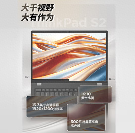 6999元起 联想ThinkPad S2 2024开售：酷睿Ultra 5/7、1080p屏幕