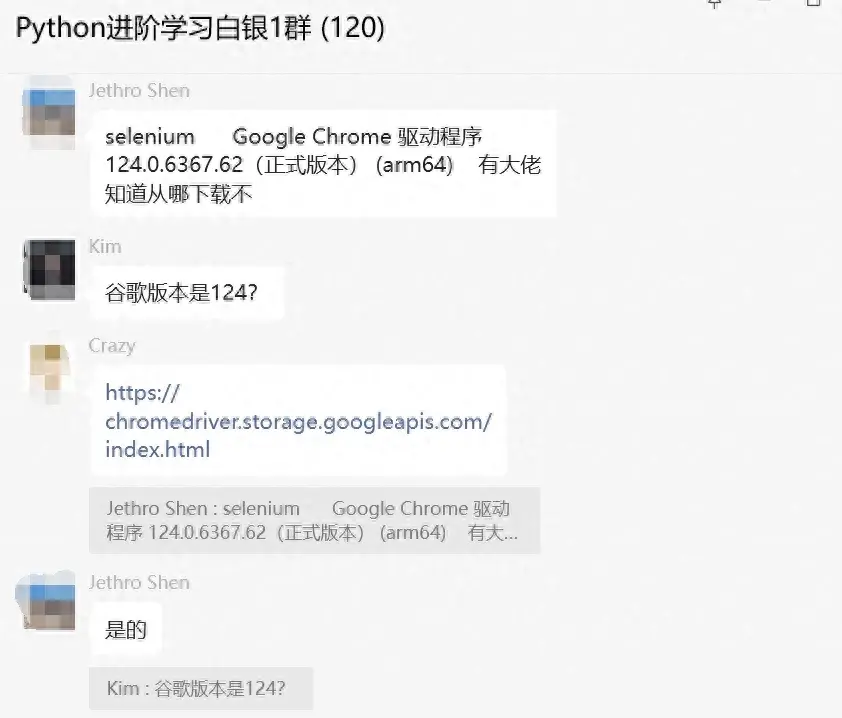 Google Chrome驱动程序 124.0.6367.62（正式版本）去哪下载？